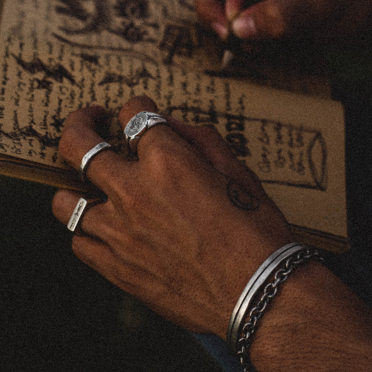 products:the-seeker-ring,lost-treasure,true-north-ring,blowing-in-the-wind-cuff,junto-e-mistruado-bracelet-silver