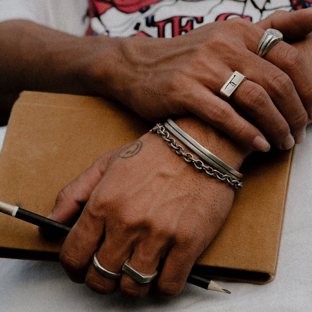 products:back-in-the-day-silver,junto-e-mistruado-bracelet-silver,blowing-in-the-wind-cuff,true-north-ring